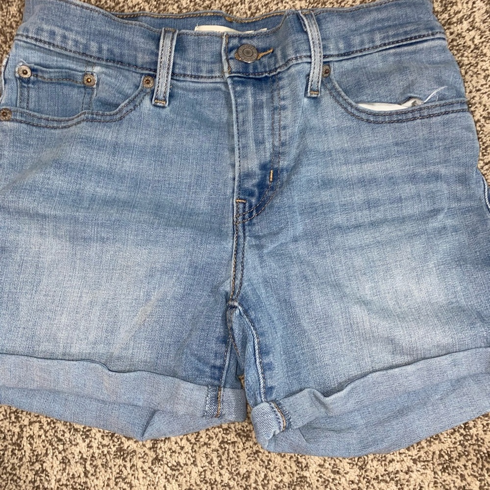 Levi's Light Blue Jean Shorts